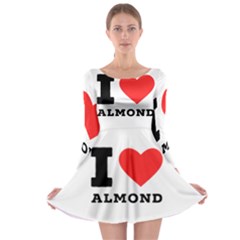 I Love Almond  Long Sleeve Skater Dress by ilovewhateva