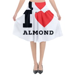 I Love Almond  Flared Midi Skirt by ilovewhateva