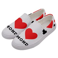 I Love Almond  Men s Canvas Slip Ons by ilovewhateva