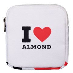 I Love Almond  Mini Square Pouch by ilovewhateva