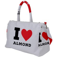 I Love Almond  Duffel Travel Bag by ilovewhateva