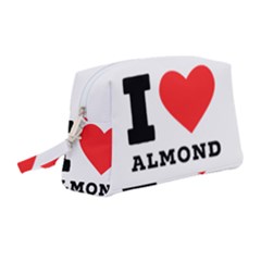 I Love Almond  Wristlet Pouch Bag (medium) by ilovewhateva