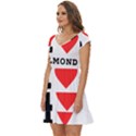 I love almond  Short Sleeve Tiered Mini Dress View2