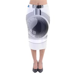 Washing Machines Home Electronic Velvet Midi Pencil Skirt by Cowasu