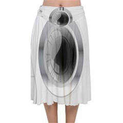 Washing Machines Home Electronic Velvet Flared Midi Skirt by Cowasu