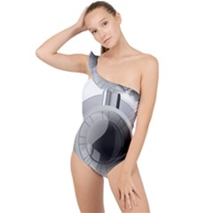 Washing Machines Home Electronic Frilly One Shoulder Swimsuit by Cowasu