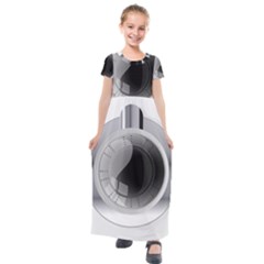 Washing Machines Home Electronic Kids  Short Sleeve Maxi Dress by Cowasu