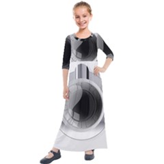 Washing Machines Home Electronic Kids  Quarter Sleeve Maxi Dress by Cowasu