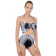 Washing Machines Home Electronic Scallop Top Cut Out Swimsuit by Cowasu