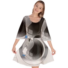 Washing Machines Home Electronic Velour Kimono Dress by Cowasu