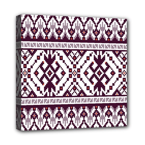 Illustration Ukrainian Folk Seamless Pattern Ornament Mini Canvas 8  x 8  (Stretched)