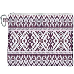 Illustration Ukrainian Folk Seamless Pattern Ornament Canvas Cosmetic Bag (XXXL)