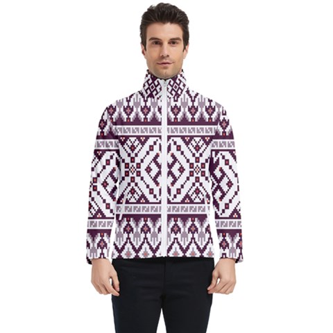 Illustration Ukrainian Folk Seamless Pattern Ornament Men s Bomber Jacket by Cowasu