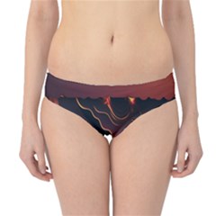 Fire Flame Burn Hot Heat Light Burning Orange Hipster Bikini Bottoms by Cowasu