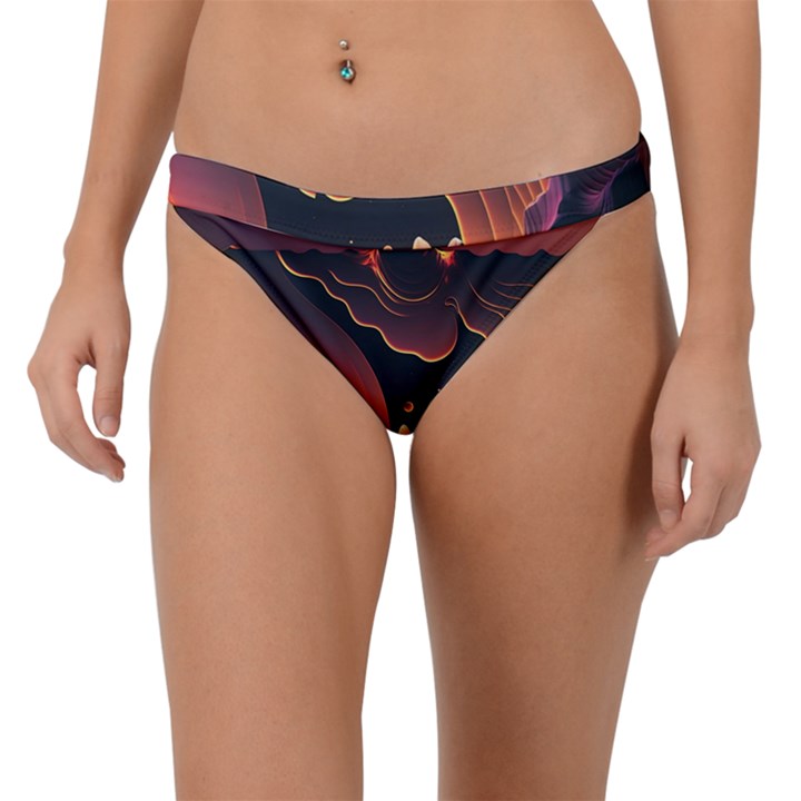 Fire Flame Burn Hot Heat Light Burning Orange Band Bikini Bottoms