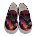 Fire Flame Burn Hot Heat Light Burning Orange Women s Canvas Slip Ons View1