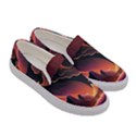 Fire Flame Burn Hot Heat Light Burning Orange Women s Canvas Slip Ons View3