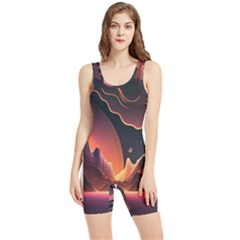 Fire Flame Burn Hot Heat Light Burning Orange Women s Wrestling Singlet by Cowasu