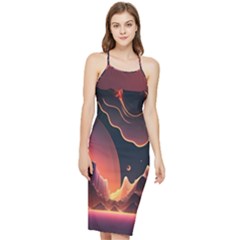 Fire Flame Burn Hot Heat Light Burning Orange Bodycon Cross Back Summer Dress by Cowasu