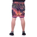 Fire Flame Burn Hot Heat Light Burning Orange Men s Pocket Shorts View2