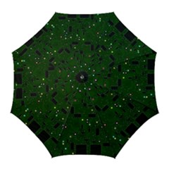 Circuit Board Conductor Tracks Golf Umbrellas by Cowasu