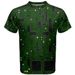 Circuit Board Conductor Tracks Men s Cotton Tee by Cowasu