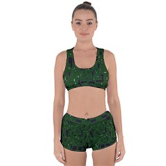 Circuit Board Conductor Tracks Racerback Boyleg Bikini Set by Cowasu