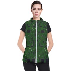 Circuit Board Conductor Tracks Women s Puffer Vest