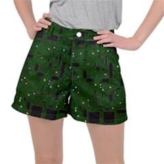 Circuit Board Conductor Tracks Women s Ripstop Shorts by Cowasu