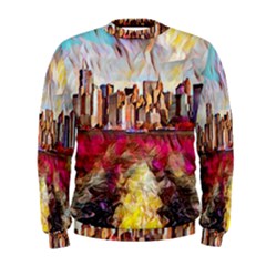 New York Skyline Manhattan City Men s Sweatshirt by Cowasu