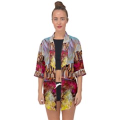 New York Skyline Manhattan City Open Front Chiffon Kimono by Cowasu