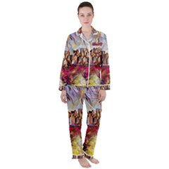 New York Skyline Manhattan City Women s Long Sleeve Satin Pajamas Set	 by Cowasu