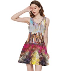 New York Skyline Manhattan City Inside Out Racerback Dress by Cowasu