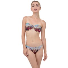 New York Skyline Manhattan City Classic Bandeau Bikini Set by Cowasu