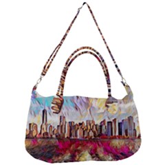 New York Skyline Manhattan City Removable Strap Handbag by Cowasu