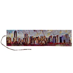 New York Skyline Manhattan City Roll Up Canvas Pencil Holder (l) by Cowasu