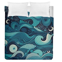 Waves Ocean Sea Abstract Whimsical Abstract Art Duvet Cover Double Side (queen Size) by Cowasu