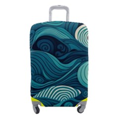 Waves Ocean Sea Abstract Whimsical Abstract Art Luggage Cover (small) by Cowasu