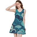 Waves Ocean Sea Abstract Whimsical Abstract Art Inside Out Racerback Dress View3