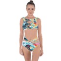 Ai Generated Waves Ocean Sea Tsunami Nautical Blue Sea (2) Bandaged Up Bikini Set  View1