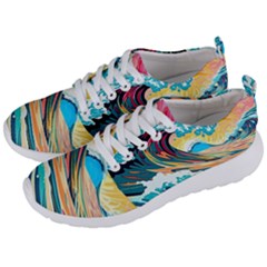 Ai Generated Waves Ocean Sea Tsunami Nautical Blue Sea (2) Men s Lightweight Sports Shoes by Cowasu