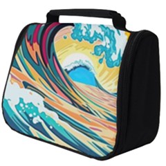 Ai Generated Waves Ocean Sea Tsunami Nautical Blue Sea (2) Full Print Travel Pouch (big) by Cowasu