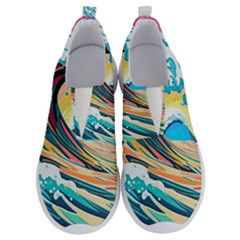 Ai Generated Waves Ocean Sea Tsunami Nautical Blue Sea (2) No Lace Lightweight Shoes by Cowasu