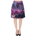 Landscape Landscape Painting Purple Purple Trees Velvet High Waist Skirt View1