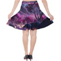 Landscape Landscape Painting Purple Purple Trees Velvet High Waist Skirt View2