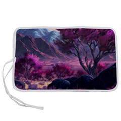 Landscape Landscape Painting Purple Purple Trees Pen Storage Case (m) by Cowasu