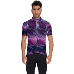 Landscape Landscape Painting Purple Purple Trees Men s Short Sleeve Cycling Jersey by Cowasu