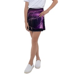 Storm Flashlight Space Nature Kids  Tennis Skirt by Cowasu