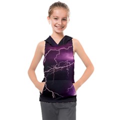 Storm Flashlight Space Nature Kids  Sleeveless Hoodie by Cowasu