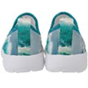 Ai Generated Waves Ocean Sea Tsunami Nautical Blue Sea Kids  Slip On Sneakers View4